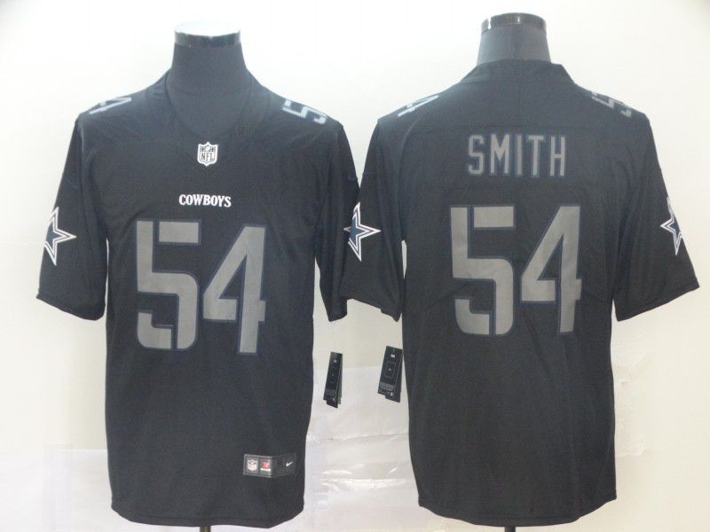 Men Dallas cowboys #54 Smith Nike  Fashion Impact Black Color Rush Limited Jersey->dallas cowboys->NFL Jersey